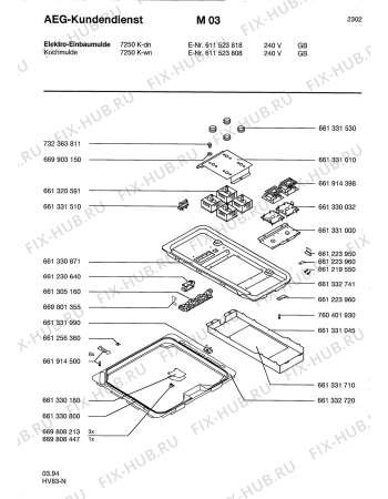 Схема №1 521V-D GB с изображением Тумблер для духового шкафа Aeg 8996613205914